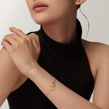 [✨ROSE💎]LOVE BRACELET DOUBLE RING