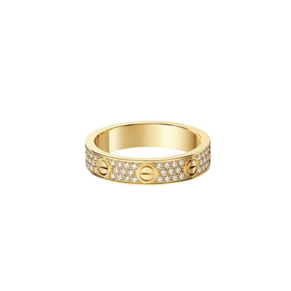 [✨ROSE💎]LOVE RING 4.0MM DIAMOND PAVED