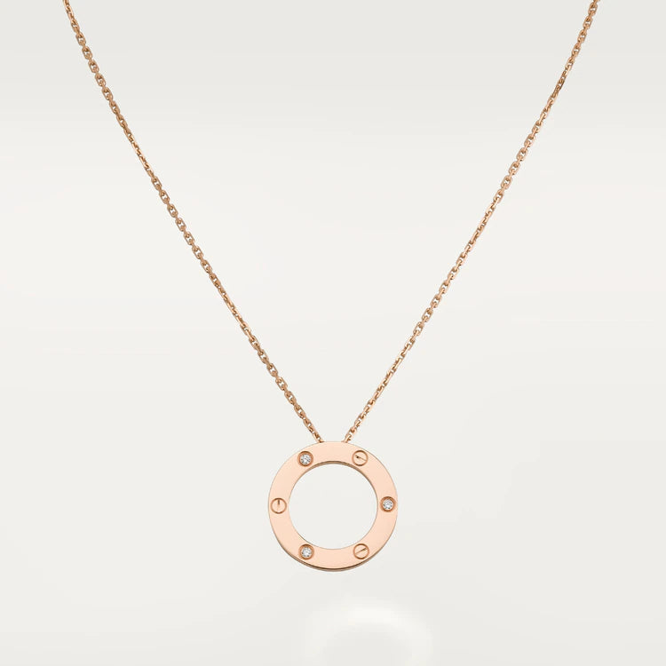 [✨ROSE💎]LOVE NECKLACE 16MM 3 DIAMONDS