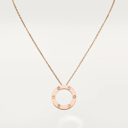 [✨ROSE💎]LOVE NECKLACE 16MM 3 DIAMONDS