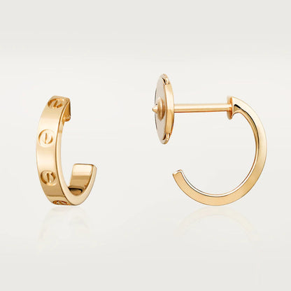 [✨ROSE💎]LOVE EARRINGS 2.65MM PINK GOLD