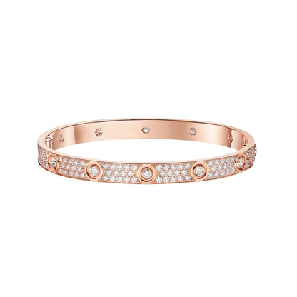 [✨ROSE💎]LOVE BRACELET 6.1MM DIAMOND-PAVED 10 BIG DIAMONDS
