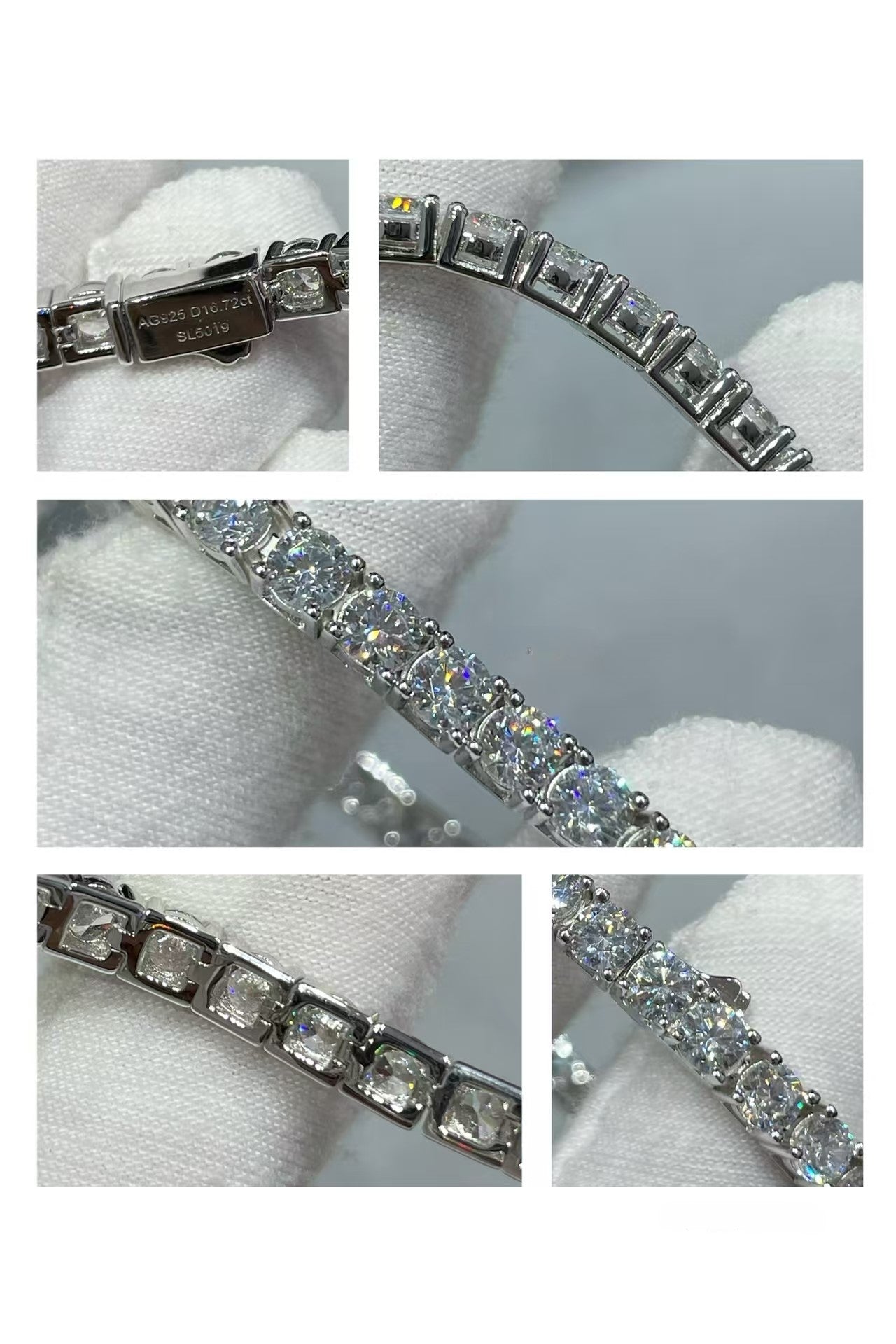 [✨ROSE💎 jewelrys]TENNIS BRACELET WITH FULL DIAMOND SETTING