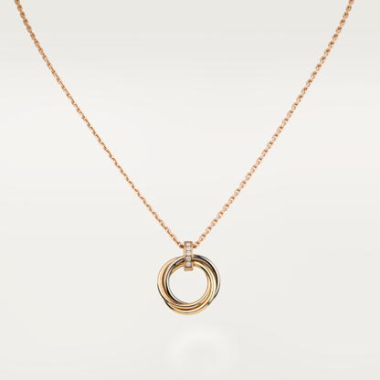 [✨ROSE💎]TRINITY NECKLACE GOLD  DIAMONDS