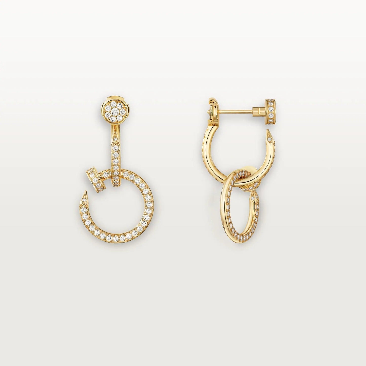 [✨ROSE💎]JUSTE FULL DIAMOND DOUBLE EARRINGS