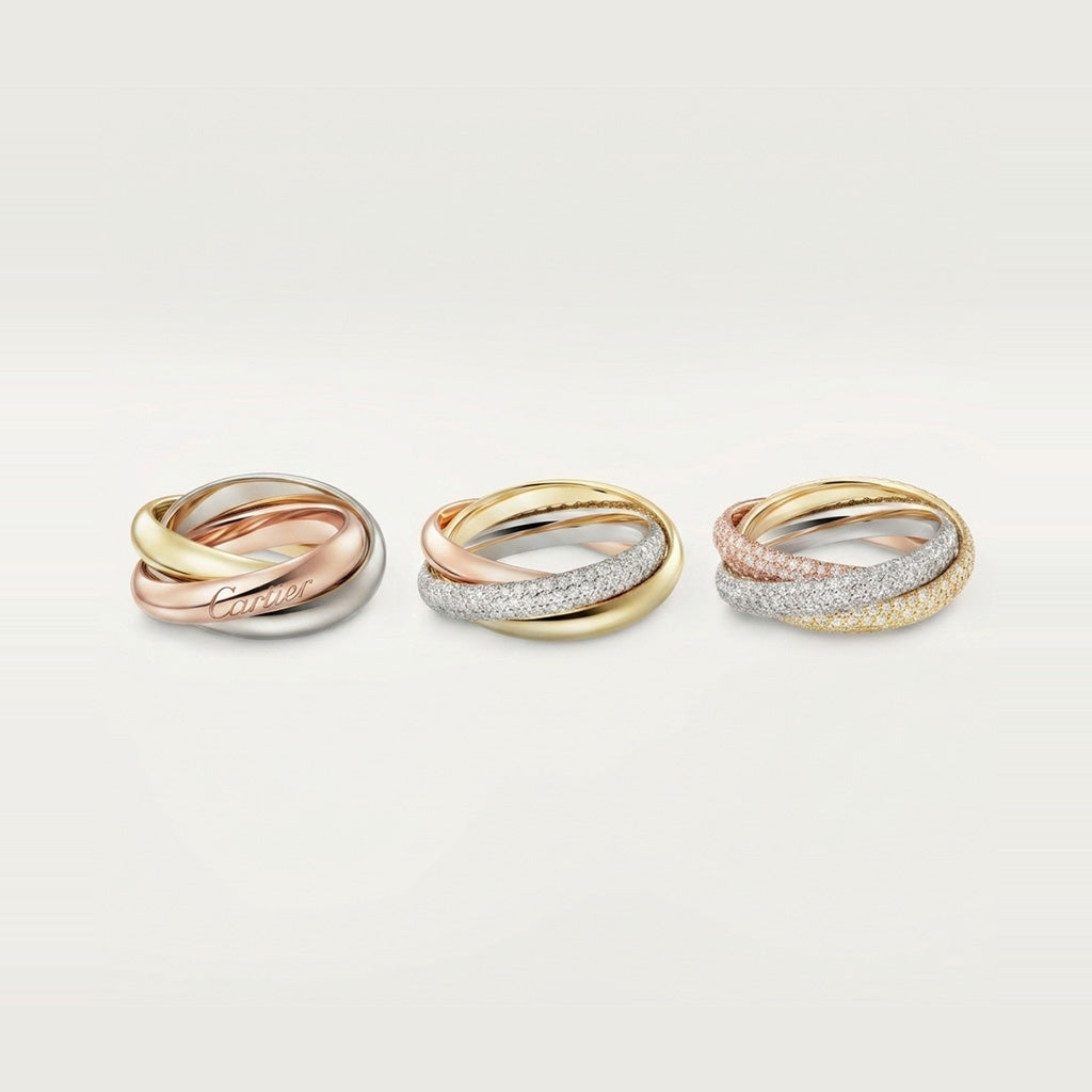 [✨ROSE💎]TRINITY 3.2MM RING COLLECTION