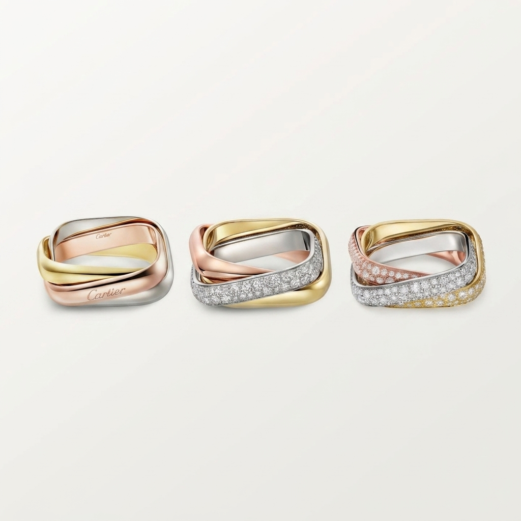 [✨ROSE💎]TRINITY 3.5MM CUSHION RING COLLECTION