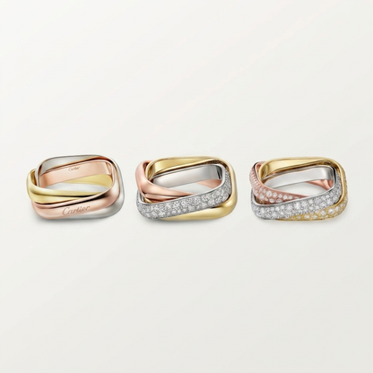 [✨ROSE💎]TRINITY 3.5MM CUSHION RING COLLECTION