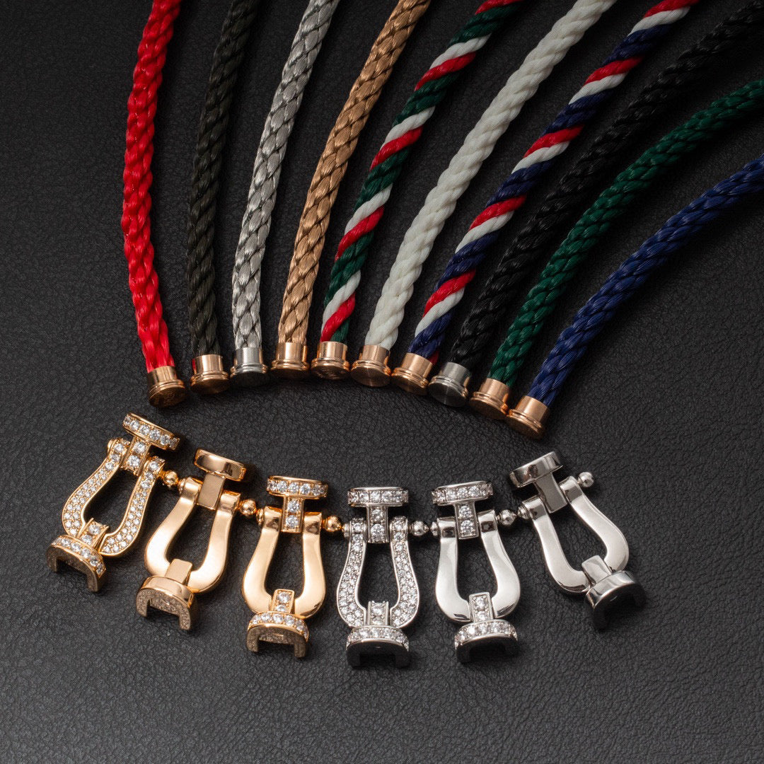 [✨ROSE💎]FORCE LARGE HORSESHOE NO DIAMOND BRACELET ROSE GOLD