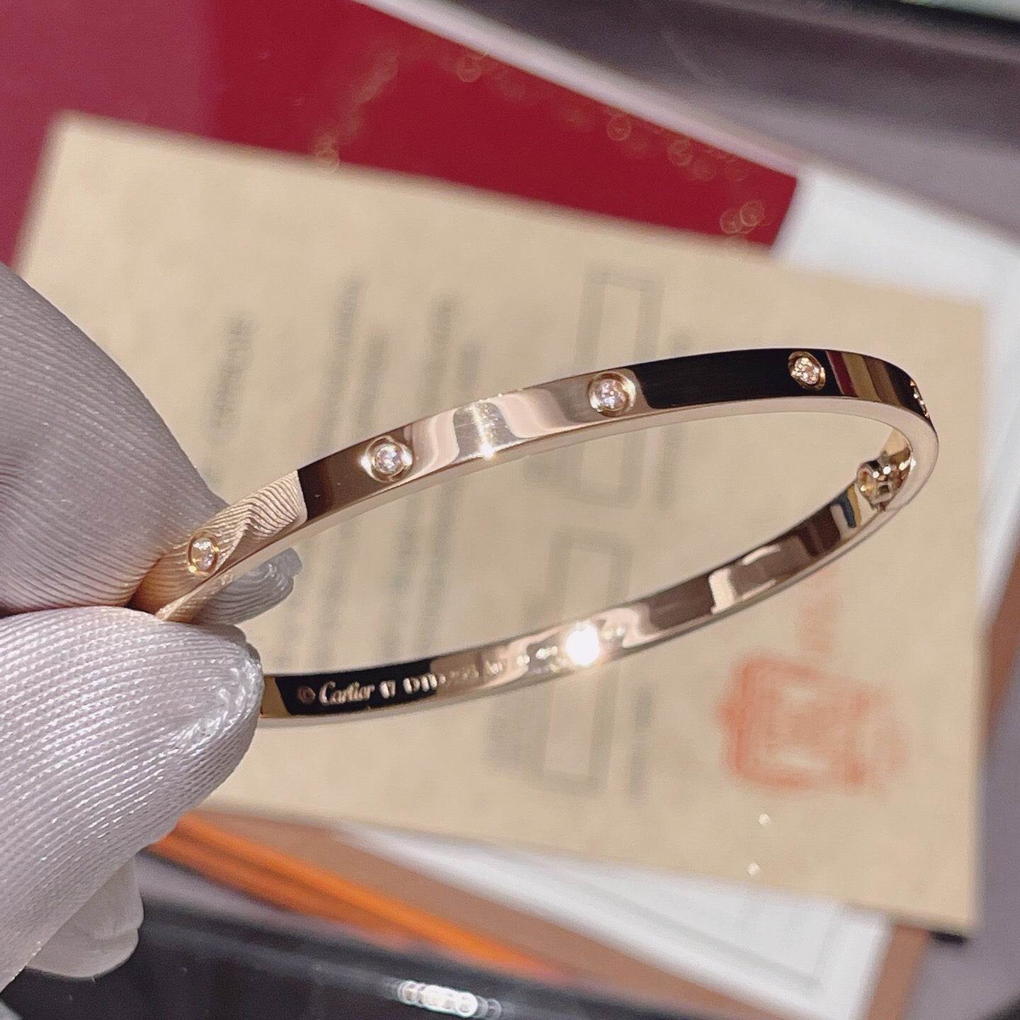 [✨ROSE💎]LOVE BRACELET 3.65MM 10 DIAMONDS