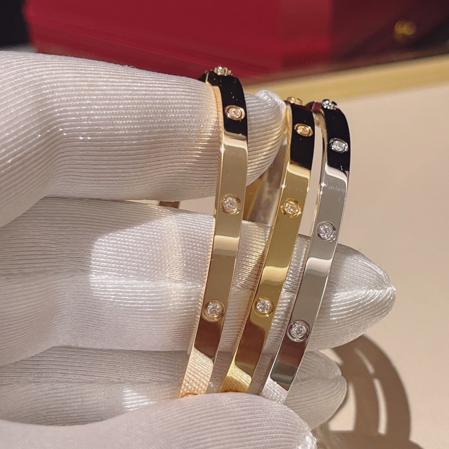 [✨ROSE💎]LOVE BRACELET 3.65MM 10 DIAMONDS