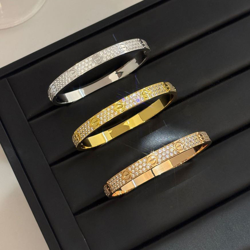 [✨ROSE💎]LOVE BRACELET 6.1MM DIAMOND-PAVED