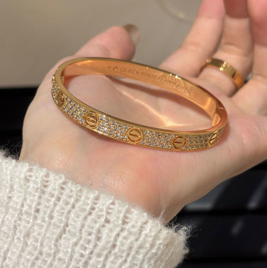 [✨ROSE💎]LOVE BRACELET 6.1MM DIAMOND-PAVED