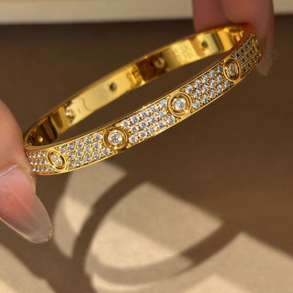 [✨ROSE💎]LOVE BRACELET 6.1MM DIAMOND-PAVED 10 BIG DIAMONDS
