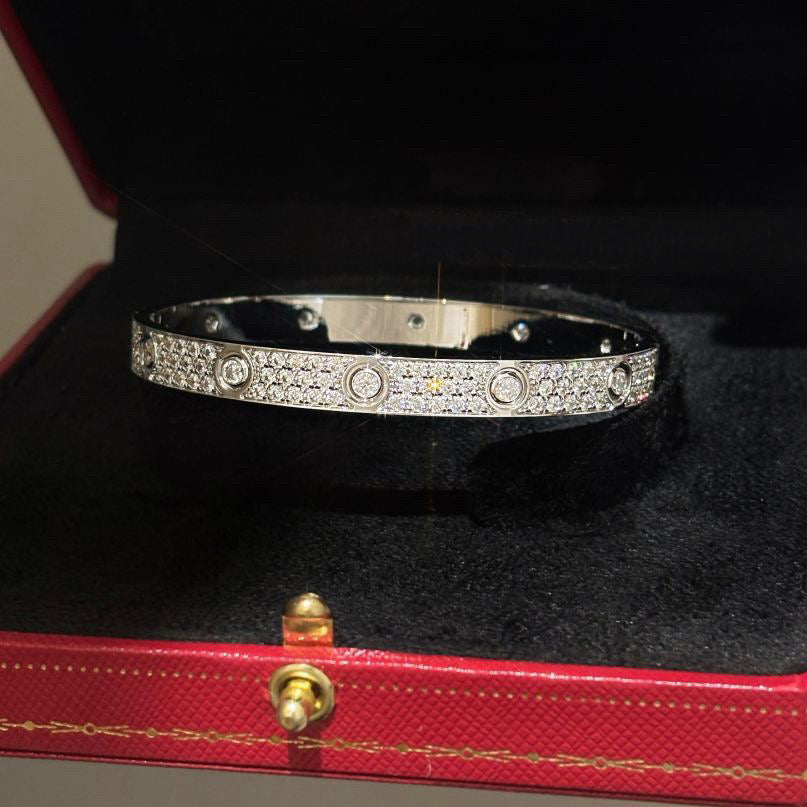 [✨ROSE💎]LOVE BRACELET 6.1MM DIAMOND-PAVED 10 BIG DIAMONDS