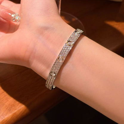 [✨ROSE💎]LOVE BRACELET 6.1MM DIAMOND-PAVED 10 BIG DIAMONDS