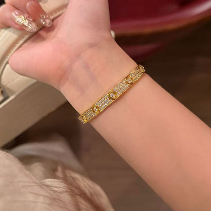 [✨ROSE💎]LOVE BRACELET 6.1MM DIAMOND-PAVED 10 BIG DIAMONDS