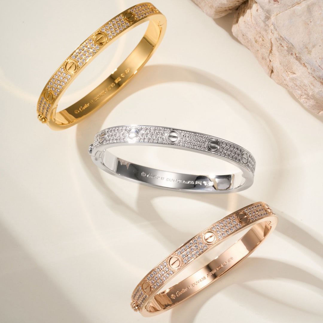 [✨ROSE💎]LOVE BRACELET 6.1MM DIAMOND-PAVED