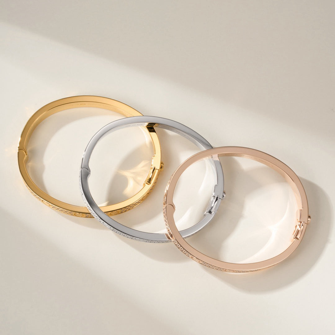 [✨ROSE💎]LOVE BRACELET 6.1MM DIAMOND-PAVED