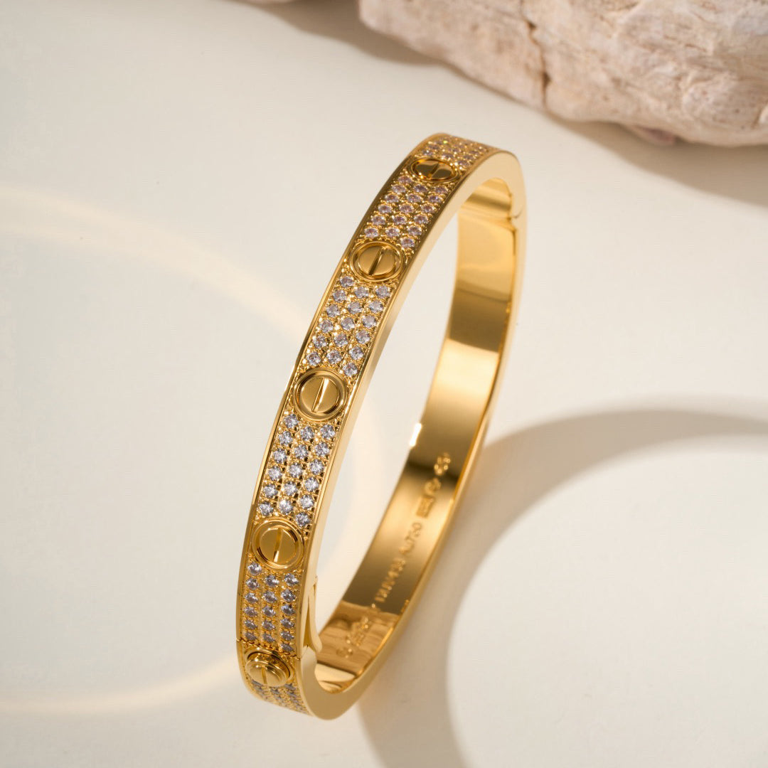 [✨ROSE💎]LOVE BRACELET 6.1MM DIAMOND-PAVED
