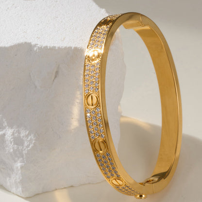 [✨ROSE💎]LOVE BRACELET 6.1MM DIAMOND-PAVED