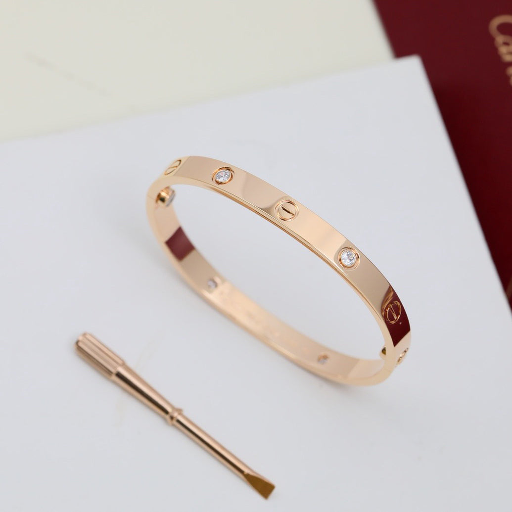 [✨ROSE💎]LOVE BRACELET 6.1MM 4 DIAMONDS
