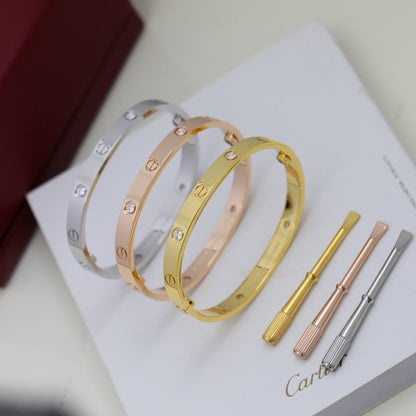 [✨ROSE💎]LOVE BRACELET 6.1MM 4 DIAMONDS