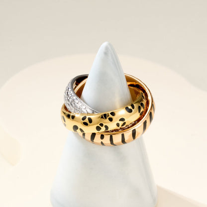 [✨ROSE💎]TRINITY  RING LEOPARD PRINT