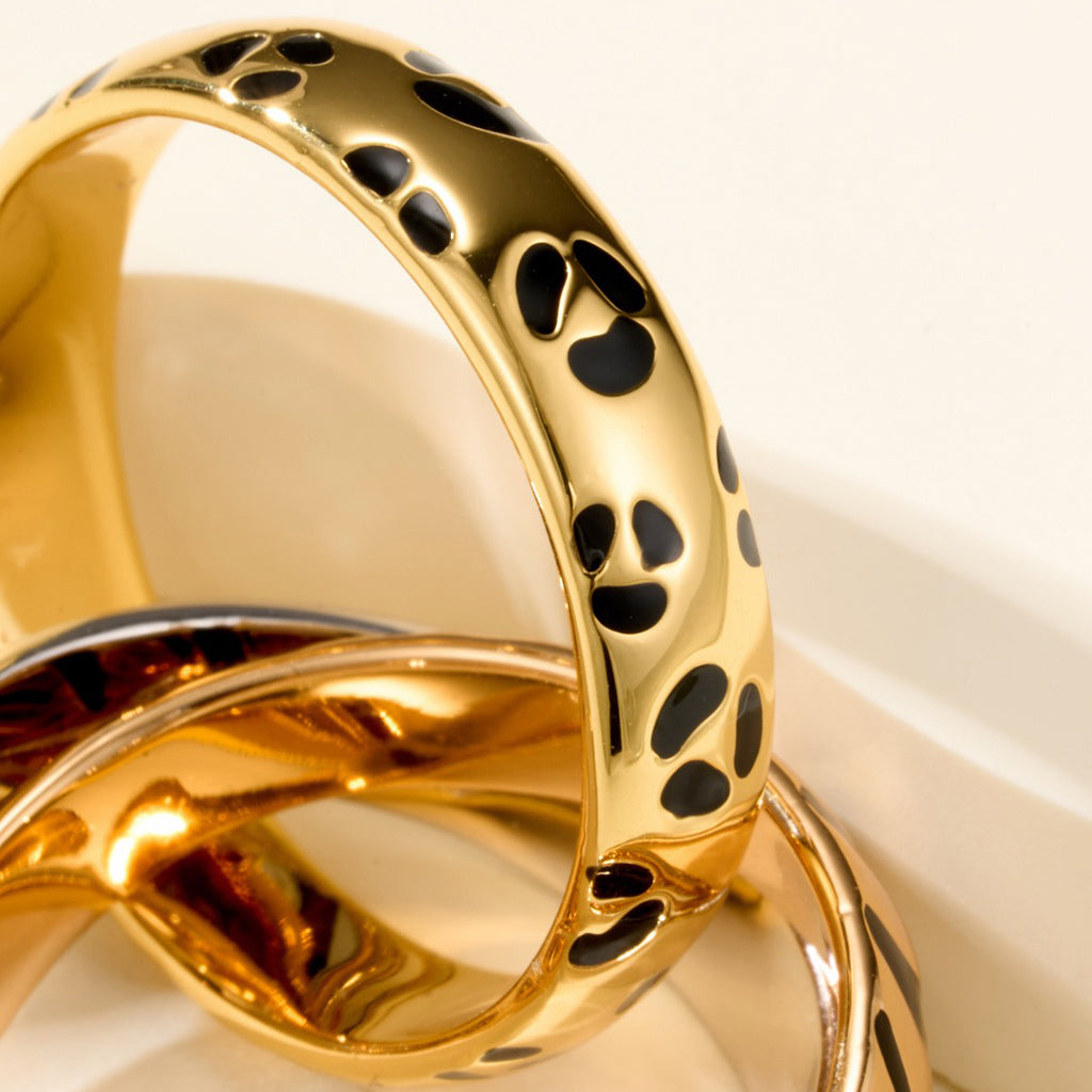 [✨ROSE💎]TRINITY  RING LEOPARD PRINT