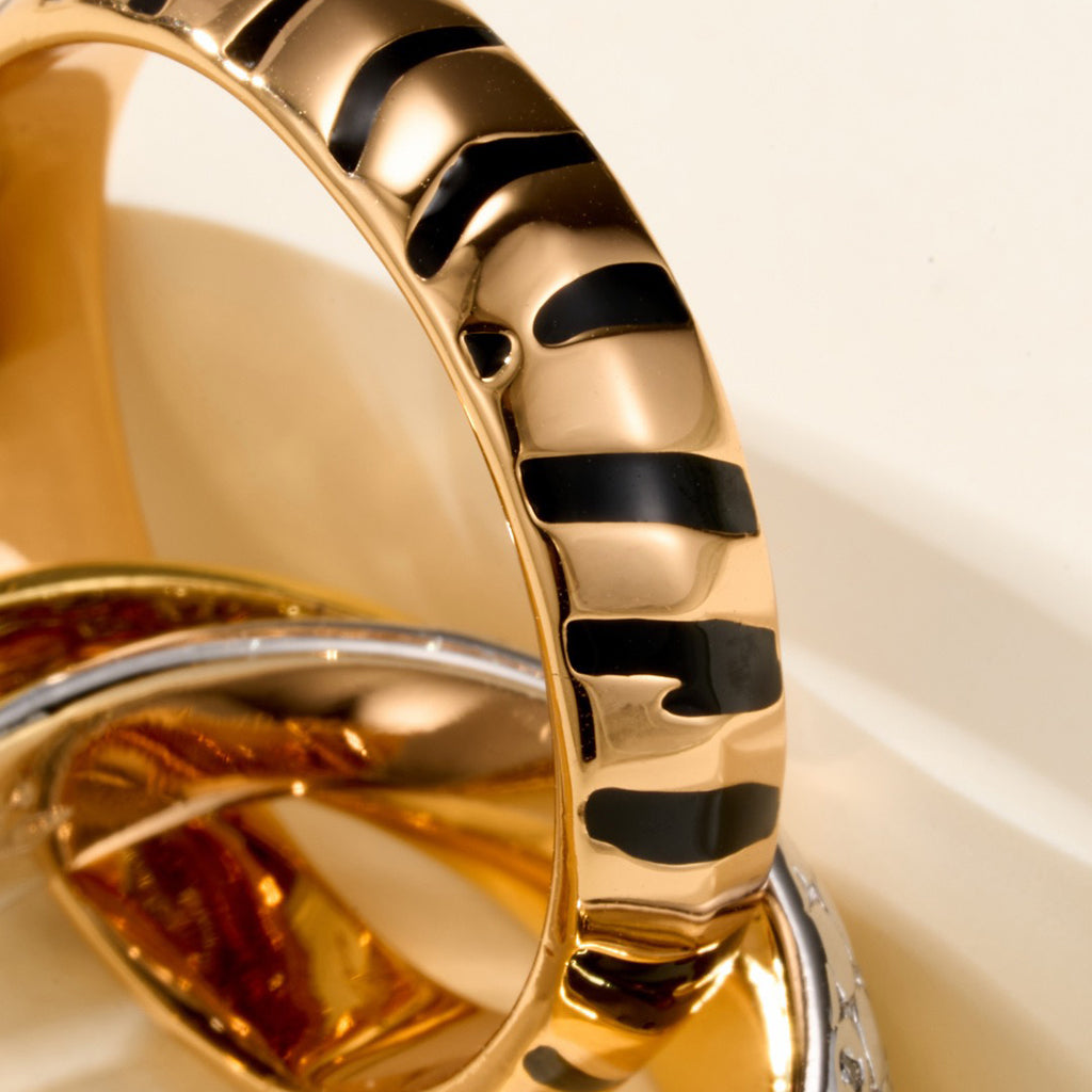 [✨ROSE💎]TRINITY  RING LEOPARD PRINT
