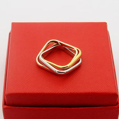 [✨ROSE💎]TRINITY 3.5MM CUSHION RING COLLECTION