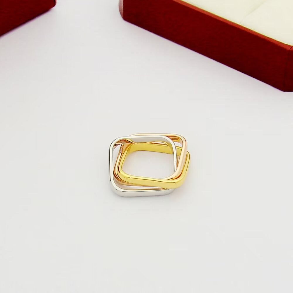 [✨ROSE💎]TRINITY 3.5MM CUSHION RING COLLECTION