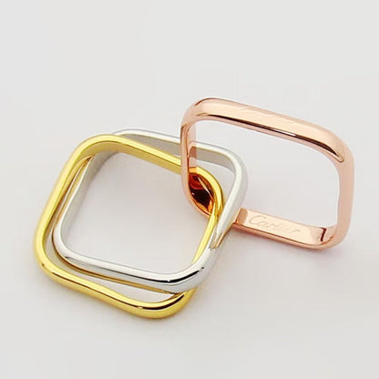 [✨ROSE💎]TRINITY 3.5MM CUSHION RING COLLECTION