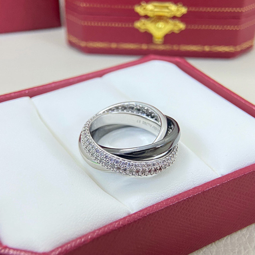 [✨ROSE💎]TRINITY 3.2MM RING BLACK CERAMIC