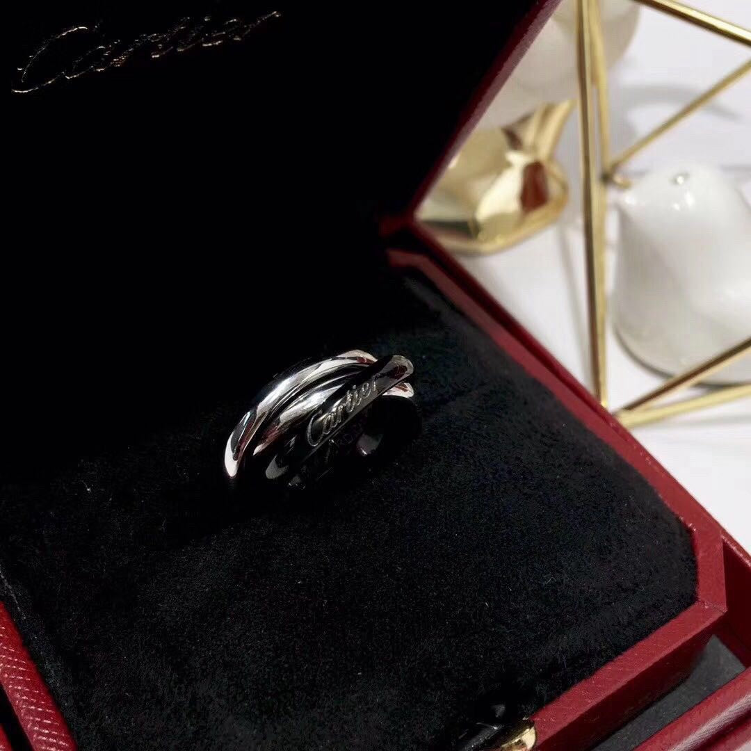 [✨ROSE💎]TRINITY 3.2MM RING BLACK CERAMIC