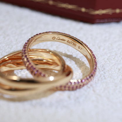 [✨ROSE💎]TRINITY 3.2MM RING PINK DIAMOND