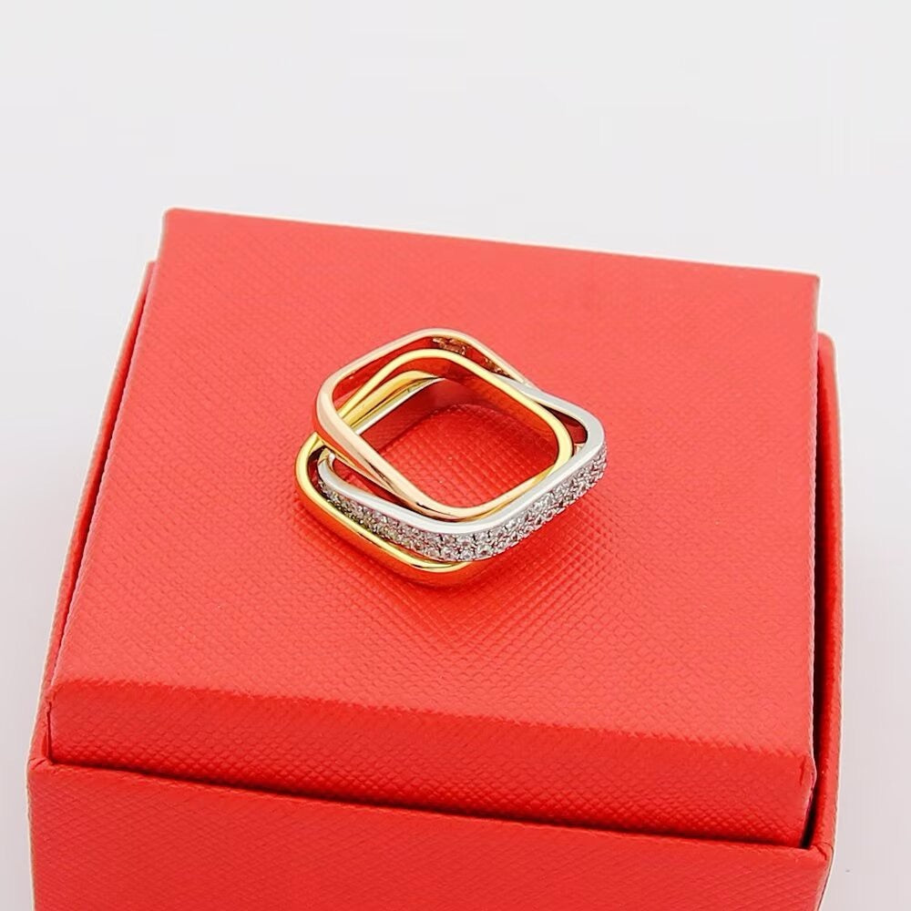 [✨ROSE💎]TRINITY 3.5MM CUSHION RING COLLECTION
