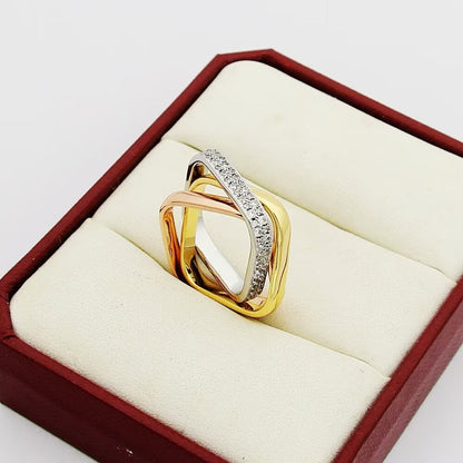 [✨ROSE💎]TRINITY 3.5MM CUSHION RING COLLECTION
