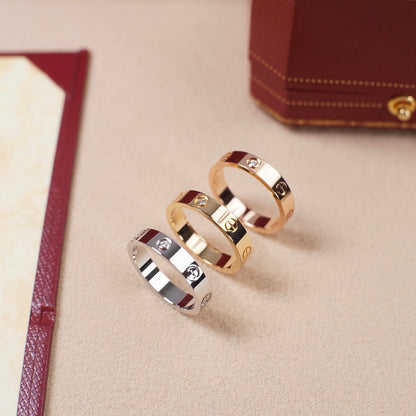 [✨ROSE💎]LOVE 4MM 1 DIAMOND RING
