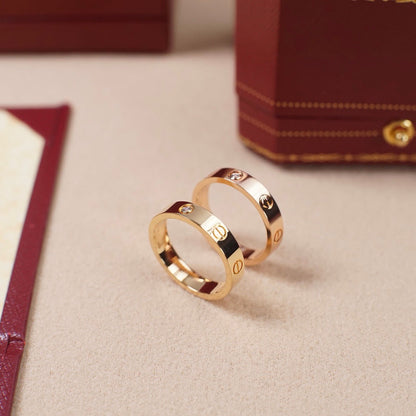 [✨ROSE💎]LOVE 4MM 1 DIAMOND RING