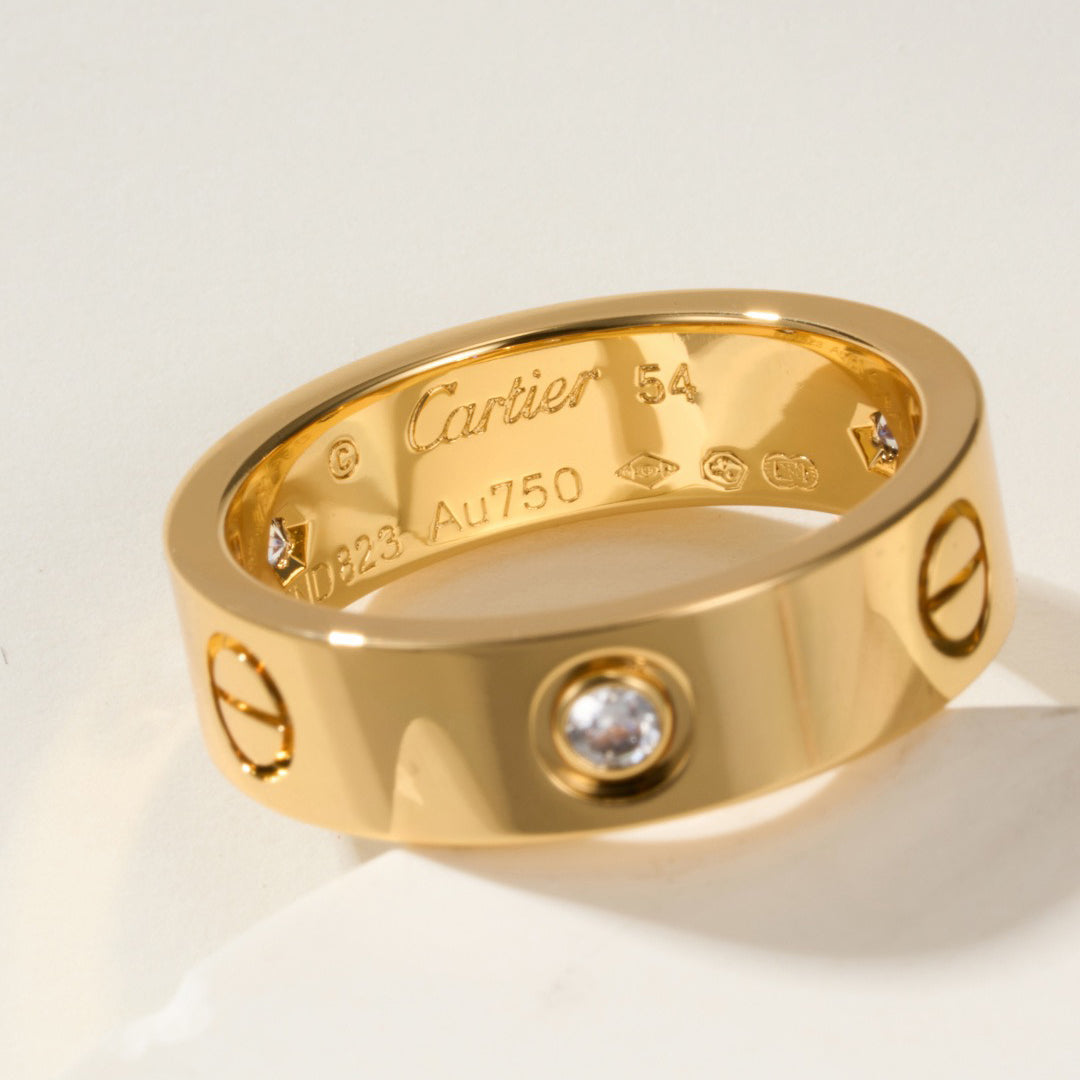 [✨ROSE💎]LOVE 4MM 1 DIAMOND RING