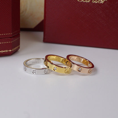 [✨ROSE💎]LOVE 4MM 1 DIAMOND RING