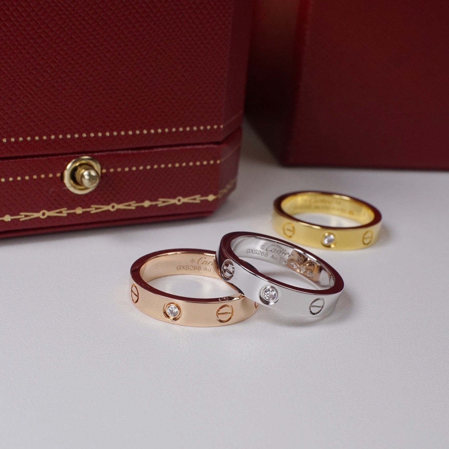 [✨ROSE💎]LOVE 4MM 1 DIAMOND RING