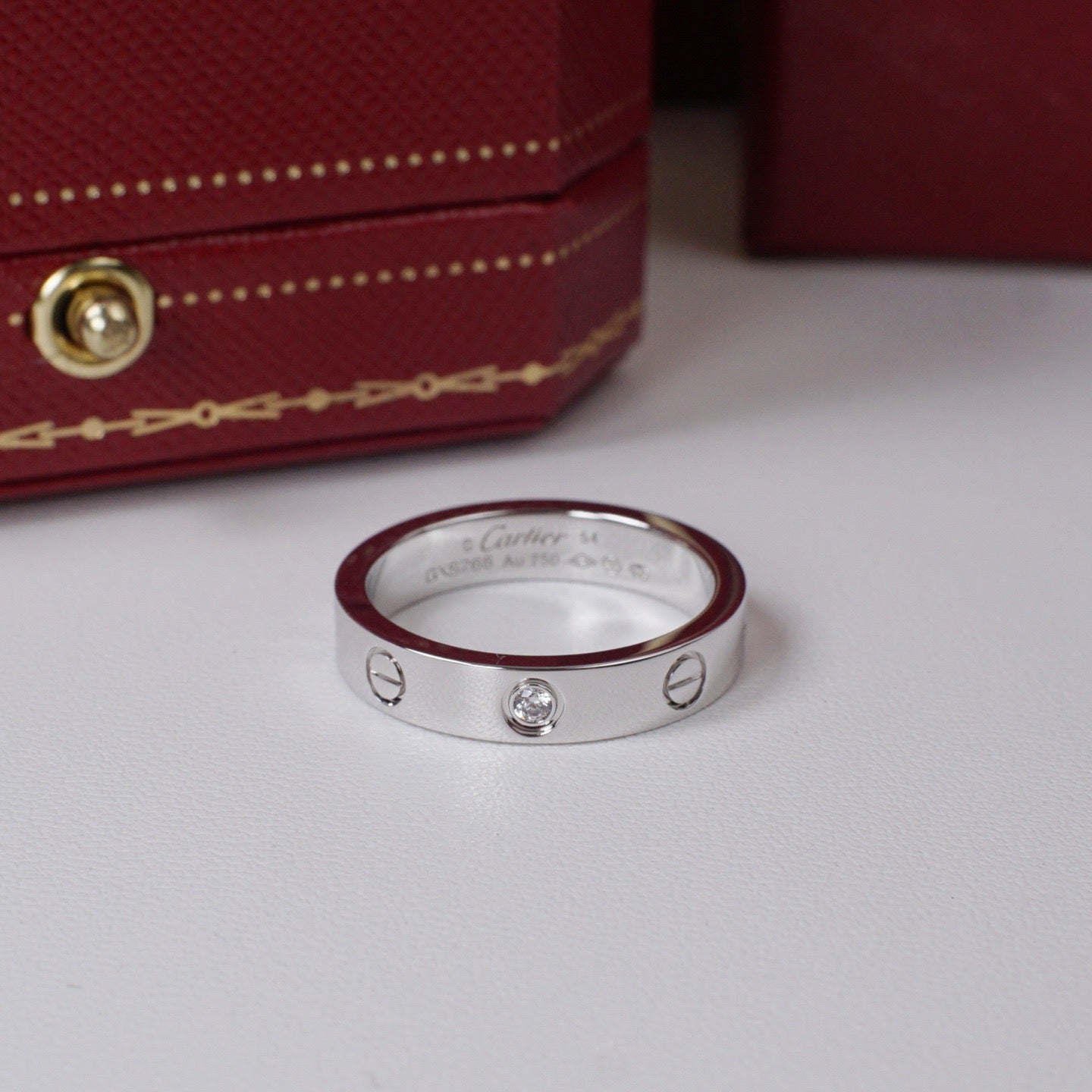 [✨ROSE💎]LOVE 4MM 1 DIAMOND RING