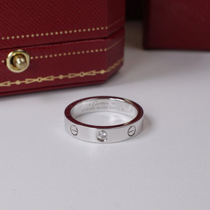 [✨ROSE💎]LOVE 4MM 1 DIAMOND RING