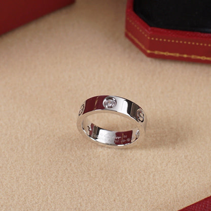 [✨ROSE💎]LOVE 5.5MM 3 DIAMOND RING