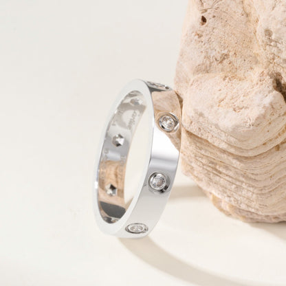 [✨ROSE💎]LOVE 4MM 8 DIAMOND RING