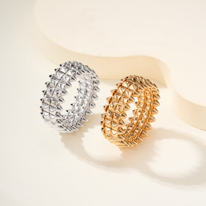 [✨ROSE💎]CLASH 9.2MM DOUBLE ROW RING