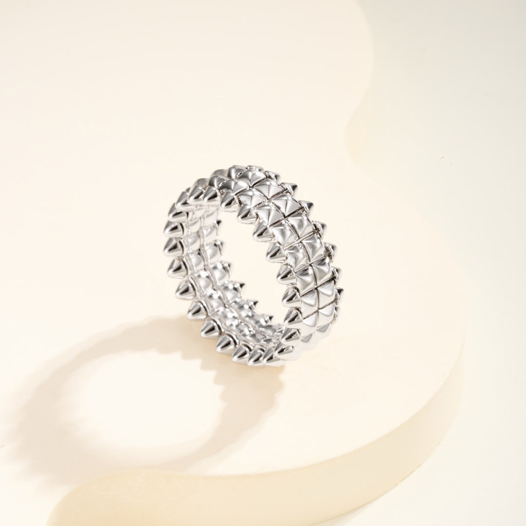 [✨ROSE💎]CLASH 9.2MM DOUBLE ROW RING