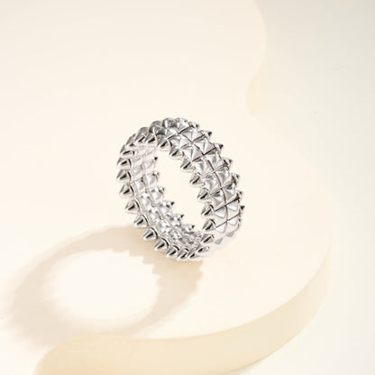 [✨ROSE💎]CLASH 9.2MM DOUBLE ROW RING